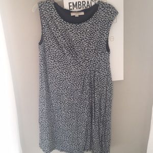 Loft flower black and white cotton dress!